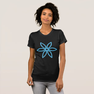 Camiseta Flor geométrica 02 - azul cielo