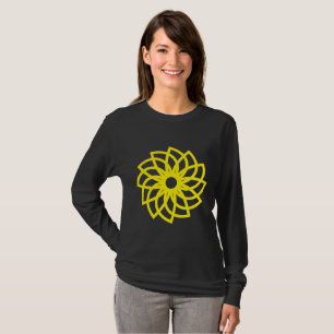 Camiseta Flor geométrica 03 - Amarillo