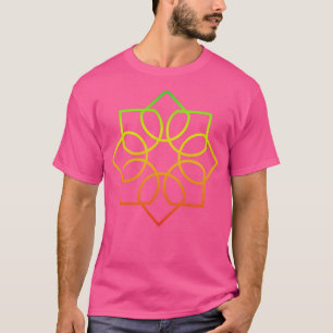 Camiseta Flor geométrica colorida