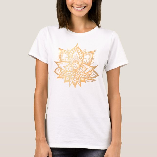 Camiseta Flor Gold Lotus (Anverso)