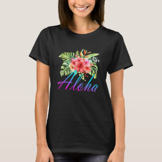 Camiseta Flor Hawái Cute Aloha