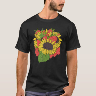 Camiseta Flor hippie de Berries Rojas florece Strawberry Su