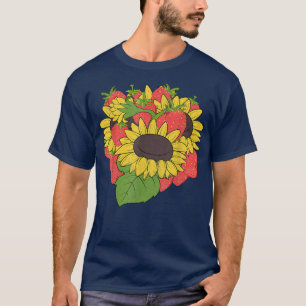 Camiseta Flor hippie de Berries Rojas florece Strawberry Su