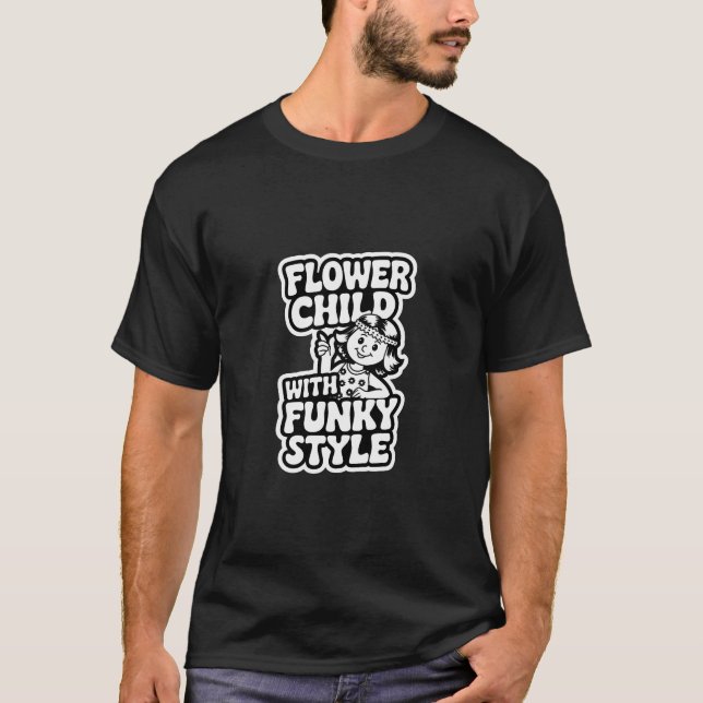 Camiseta Flor infantil con estilo Funky (Anverso)