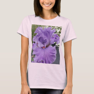 Camiseta Flor Iris Flores Púrpura Lavanda Lila Floral