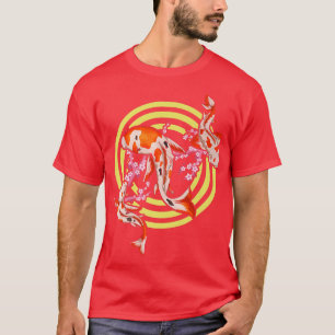 Camiseta Flor japonesa de cerezo de pescado de Koi Sakura N