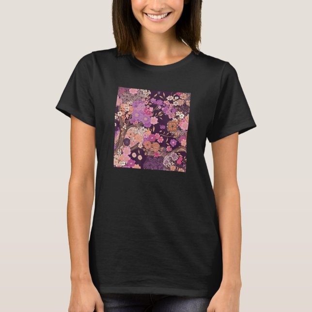 Camiseta Flor japonesa de cerezo Flor rosa Sakura Flor (Anverso)