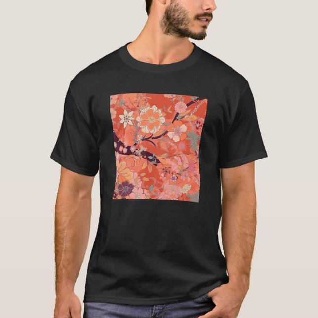 Camiseta Flor japonesa de cerezo Flor rosa Sakura Flor (Anverso)