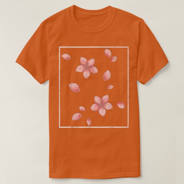 Camiseta Flor japonesa florece con flores rosadas de cerezo (Diseño del anverso)
