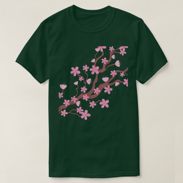 Camiseta Flor japonesa florecimiento Sakura Vintage (Diseño del anverso)
