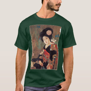 Camiseta Flor japonesa japonesa de geisha de la cerveza Sak