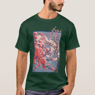 Camiseta Flor japonesa rosa sakura árbol cereza B