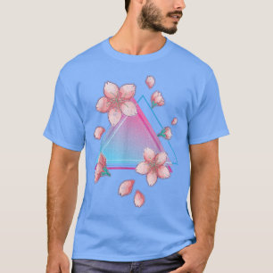 Camiseta Flor japonesa Sakura Retro Art Vaporwave Cherry