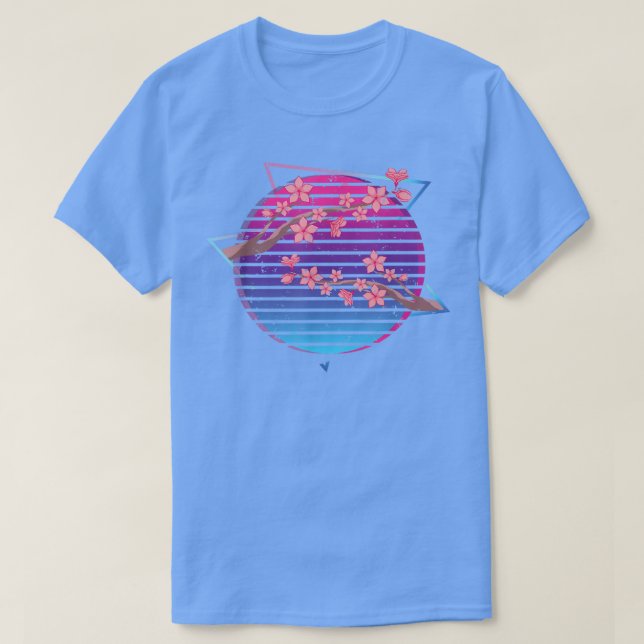 Camiseta Flor japonesa Sakura Vaporwave Cherry (Diseño del anverso)