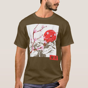 Camiseta Flor japonesa sobre flores de cerezo Sakura