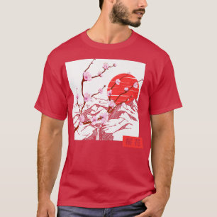 Camiseta Flor japonesa sobre flores de cerezo Sakura