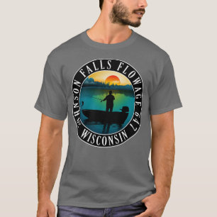 Camiseta Flor Johnson Falls 647 Pesca Wisconsin