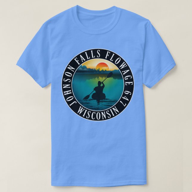 Camiseta Flor Johnson Falls 647 Wisconsin Kayaking (Diseño del anverso)