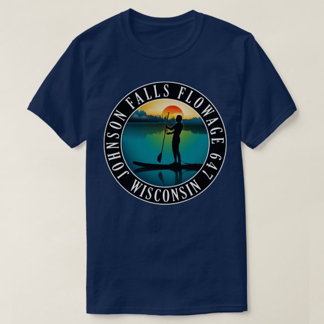 Camiseta Flor Johnson Falls 647 Wisconsin Paddleboarding (Diseño del anverso)