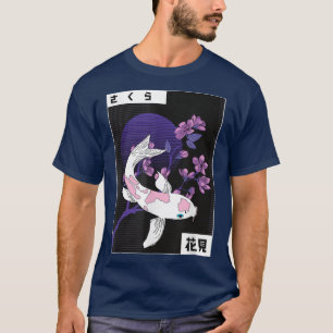 Camiseta Flor kanji del árbol de cerezos de Koi-Carp Sakura