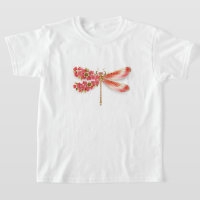 Flor libélula con sakura de joyas