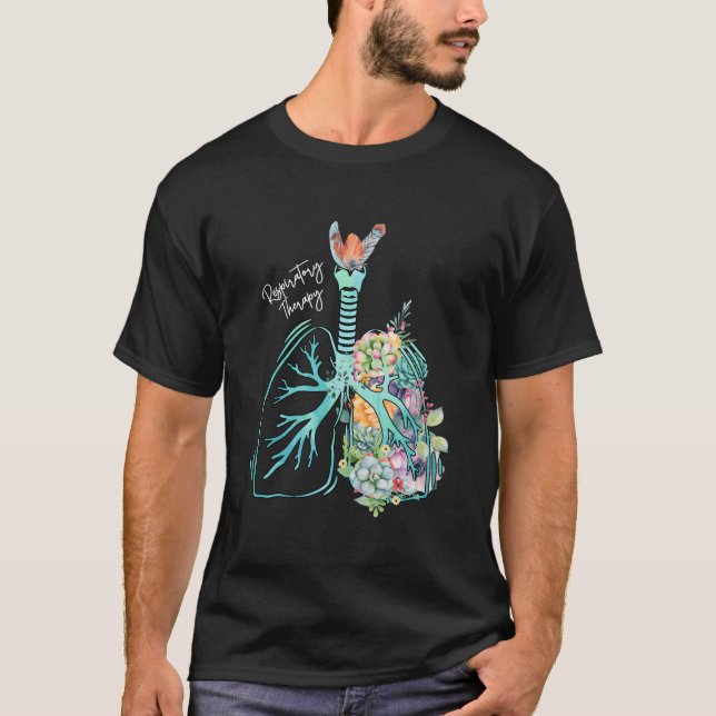 Camiseta Flor Lung Terapia Respiratoria Rt Respiratoria T (Anverso)