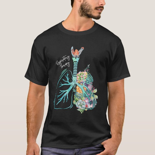 Camiseta Flor Lung Terapia Respiratoria Rt Respiratoria T (Anverso)