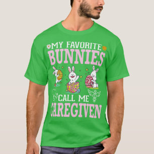 Camiseta Flor Mis conejitos favoritos me llaman Caregiven H