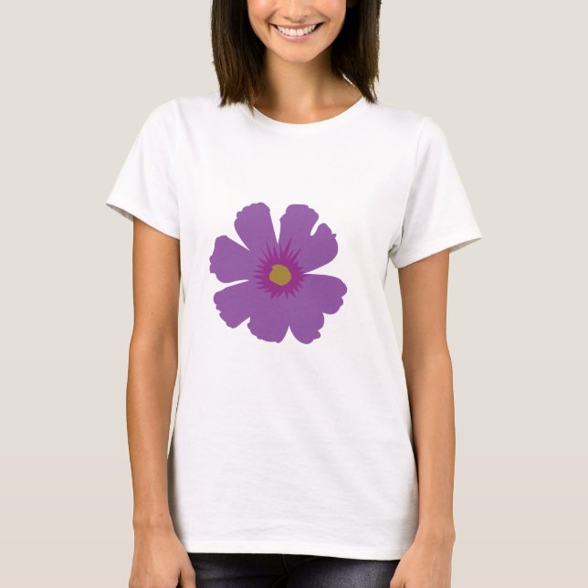 Camiseta Flor morada (Anverso)