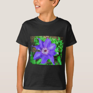 Camiseta Flor morada de clematis