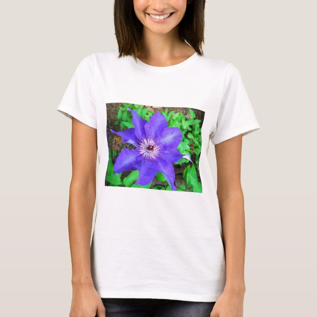 Camiseta Flor morada de clematis (Anverso)
