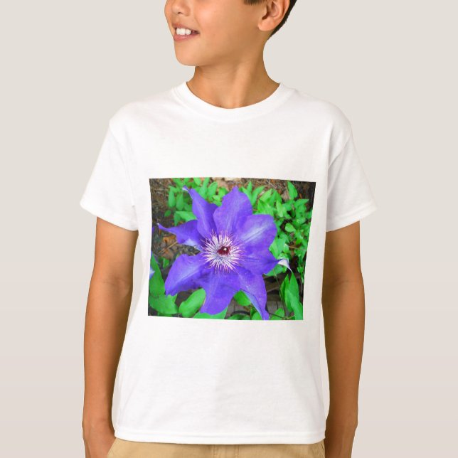 Camiseta Flor morada de clematis (Anverso)