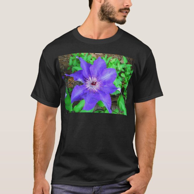 Camiseta Flor morada de clematis (Anverso)