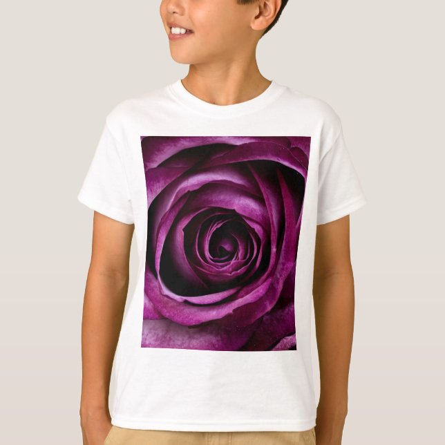 Camiseta Flor morada Rosa (Anverso)