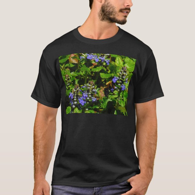 Camiseta Flor morada y abeja burbuja (Anverso)
