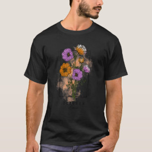 Camiseta Flor Nacida En Octubre En Flores Cosmos
