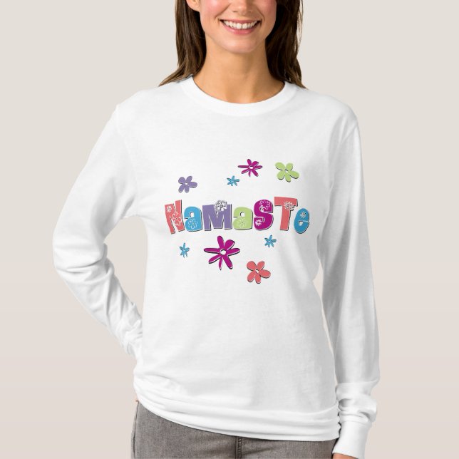 Camiseta Flor Namaste Yoga Shirt (Anverso)