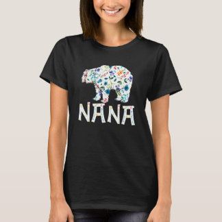 Camiseta Flor Nana Oso Coincidente Flor Familiar