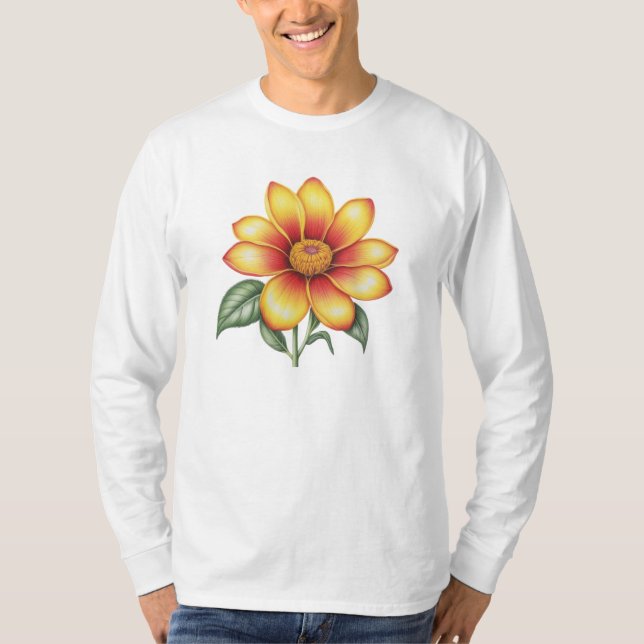 Camiseta Flor naranja (Anverso)
