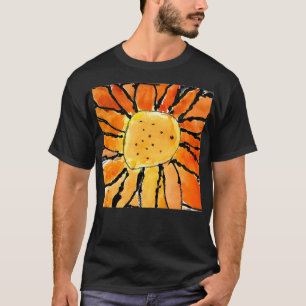 Camiseta Flor naranja de la imaginación de un niño