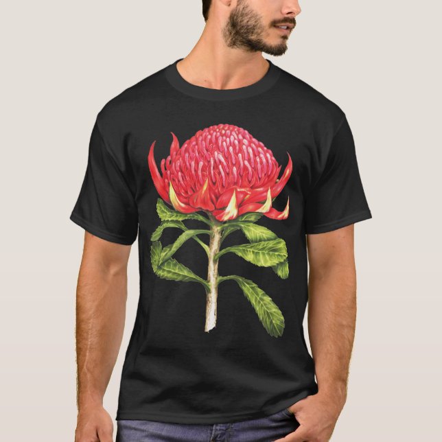 Camiseta Flor nativa australiana Waratah (Anverso)