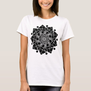 Camiseta Flor negra