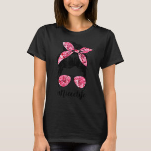 Camiseta Flor Niece Vida Desordenada Gafas De Pelo Bun Moda