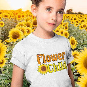 Camiseta Flor Niño Cute Sunflower Hippie Niños
