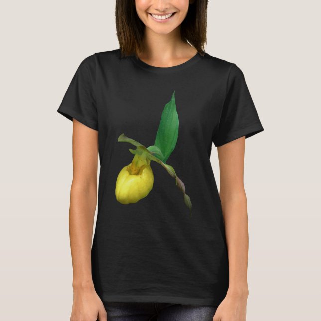 Camiseta Flor Orquídea de la Mujer Amarilla Salvaje (Anverso)