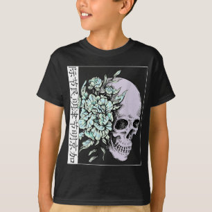 Camiseta Flor Pastel Cráneo I Arte Estético I Japonés A