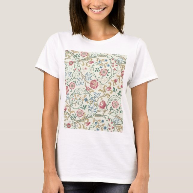Camiseta Flor, patrón floral, William Morris (Anverso)