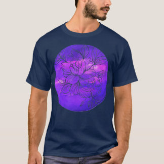 Camiseta Flor peony de color blanco