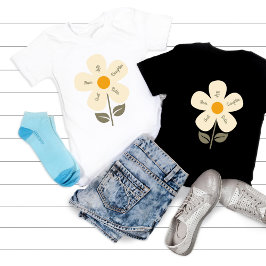 Camiseta Flor personalizado, Rol Femenino, Madre, Esposa, F