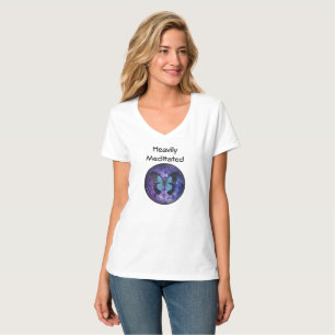 Camiseta Flor pesadamente Meditated de w de la mariposa del